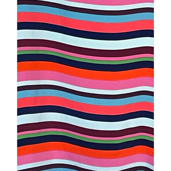 3-FOR-$30 Cynthia Rowley Sz 12 Shift Dress Colorful Striped Silky Exposed Zipper - Picture 7 of 10